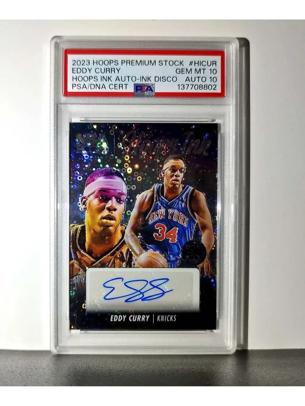 Eddy Curry 2023 Panini Premium NBA Hoops #HI-CUR Hoops Ink PSA 10 Auto 10